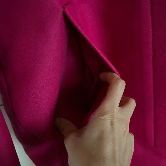 NWT Mango Hot Pink Unstructured Wool-blend Coat - Picture 6 of 11